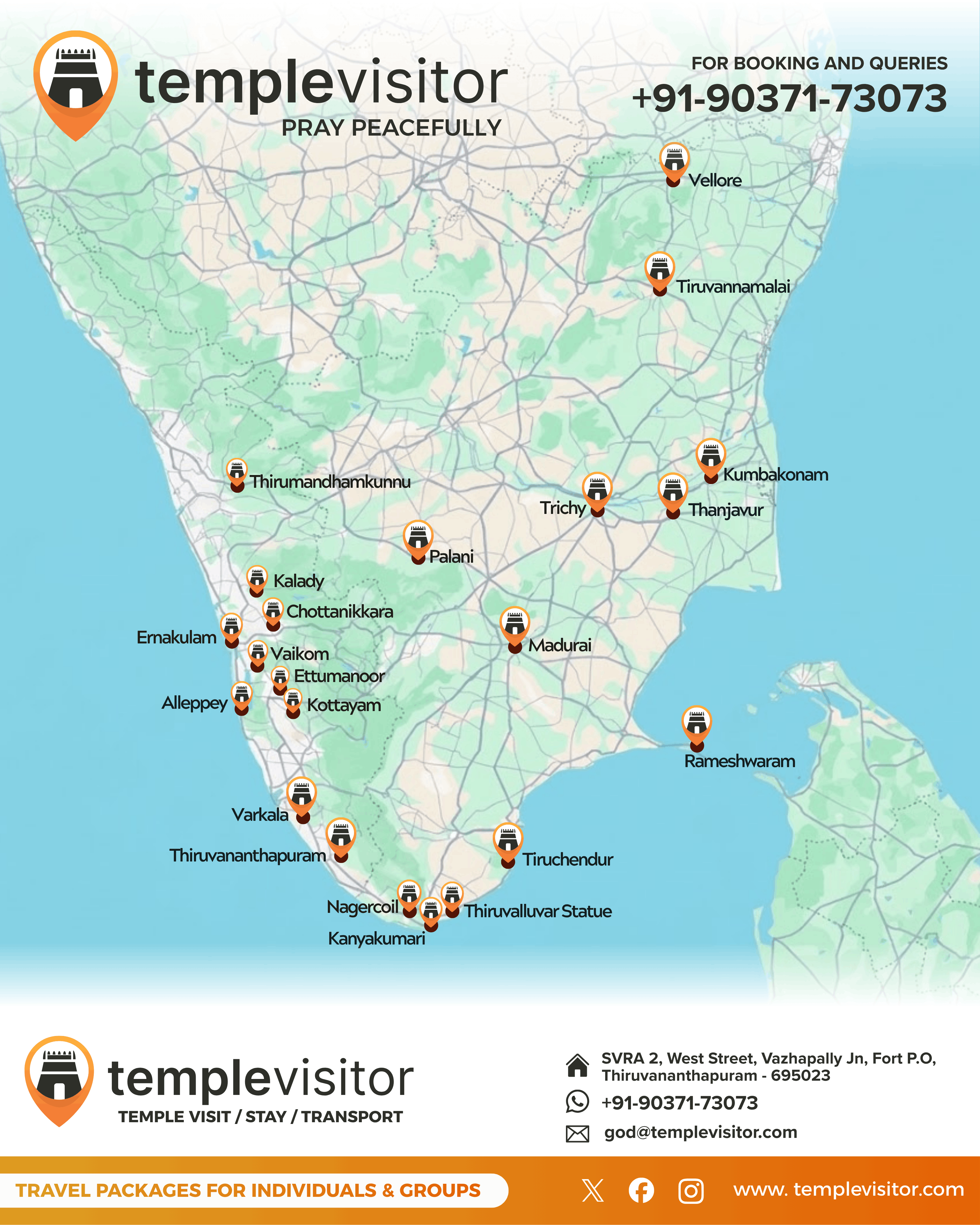 Map of South India